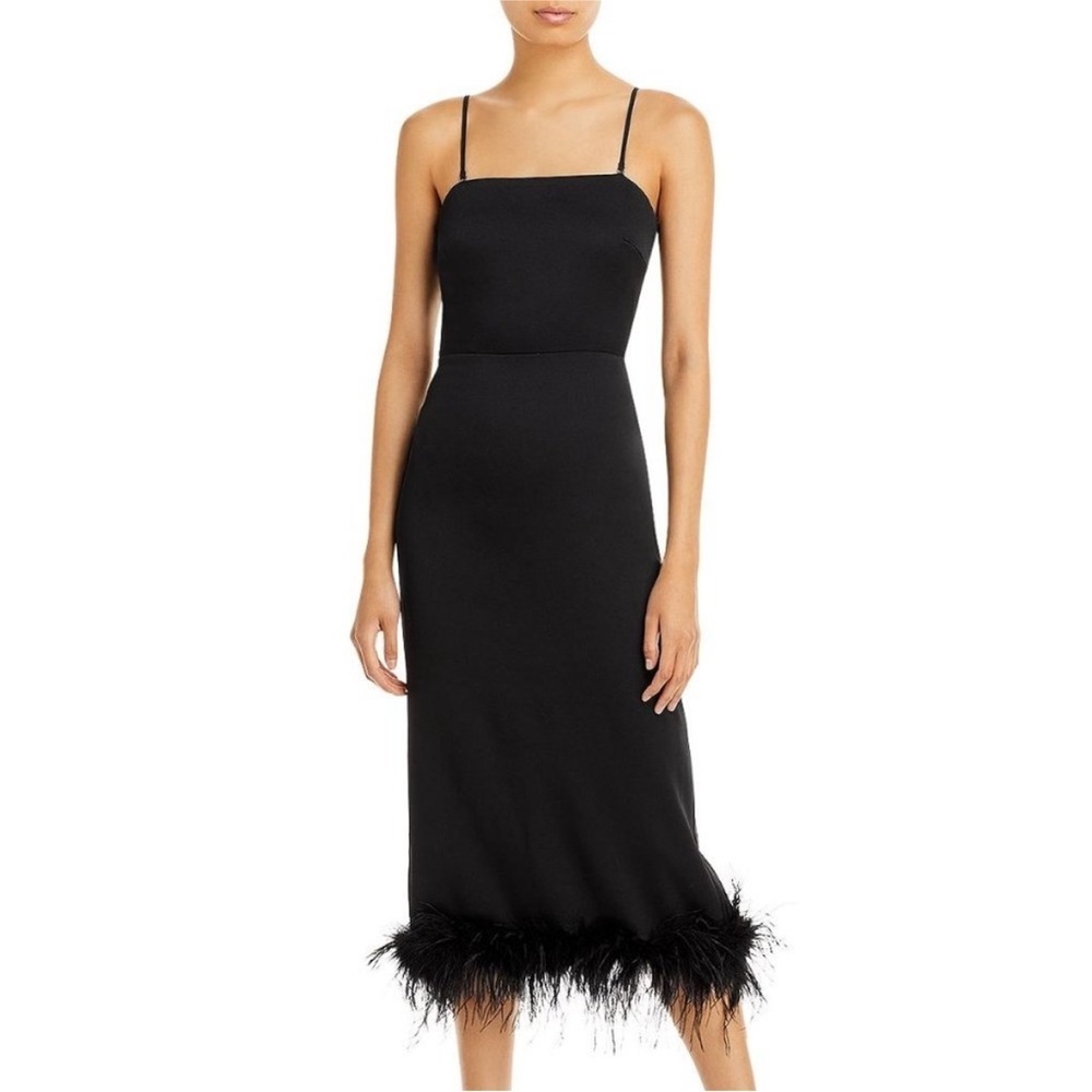 Nwt Lucy Paris Mareena Column Feather Dress Size Xs